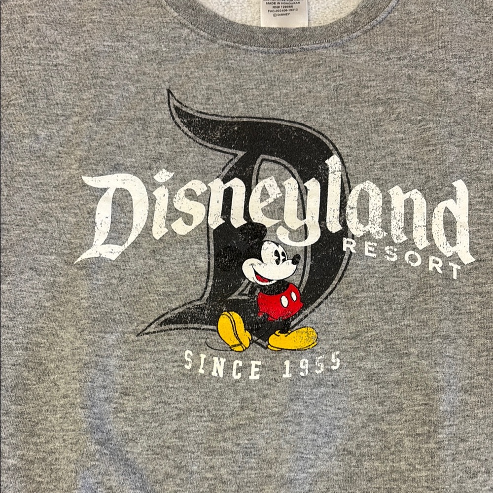 Disney Gray Sweatshirt with Mickey Mouse Graphic